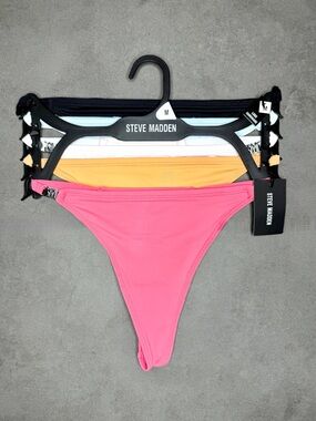 Steve Madden Strappy High-Cut Thong‎ - 5 pack